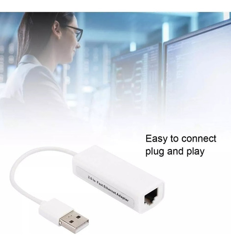 Adaptador Tarjeta De Red Lan Rj45 Usb 2.0 10/100 Mbps