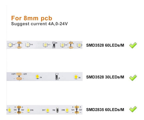 Kit De Conectores De Tira De Luz Led Lightingwill De 2 Pines