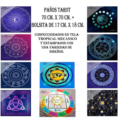 Imagen 5 de 10 de Pack Tarot Combo Paño Mazo Cuarzos Sahumerios + Regalo