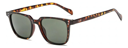 Óculos De Sol Armação Transparente Round Vintage Retro Rb  Cor Da Armação Preto Cor Da Lente Fumê Leopardo Desenho Quadrado