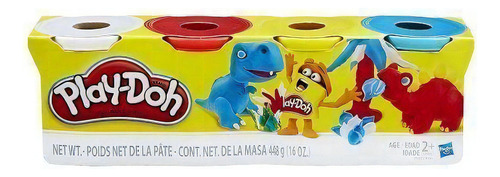 Massa De Modelar Play-doh - 4 Potes De Cores Variadas 448g