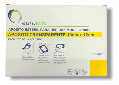 Aposito Esteril Transparente Para Heridas 10x12cm X 10u