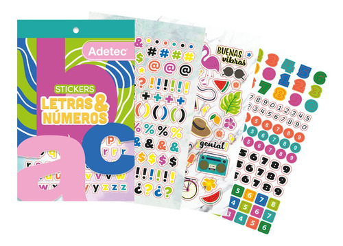 Blocks De Stickers Letras Y Números Adetec - 843