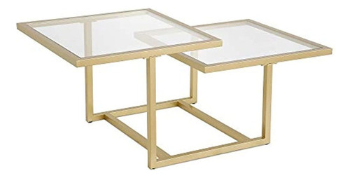Henn&hart Amalie Two-tier Coffee Table, 43 , Gold