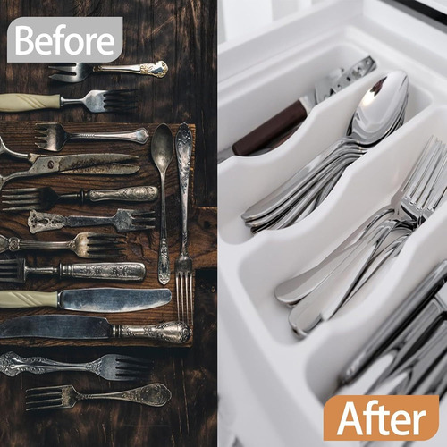 Organizador De 8 Cubiertos,bandeja Extensible Para Cubiertos
