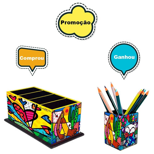 Imagem 1 de 3 de Porta Controle Remoto Romero Britto + Brinde - Promoção M.9