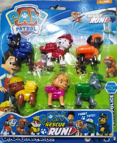 Paw Patrol Set De 6 Figuras Excelente Para Regalo Decoración