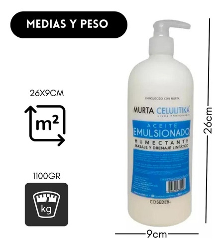 Aceite Emulsionado Drenaje Linfático Reductor 1litro Cosedeb