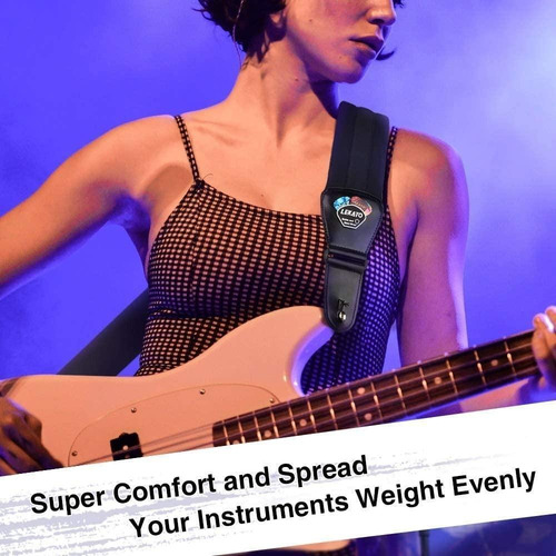 Imagen 5 de 9 de Correa Acolchada Para Guitarra Eléctrica, Bajo, Ukelele, Púa