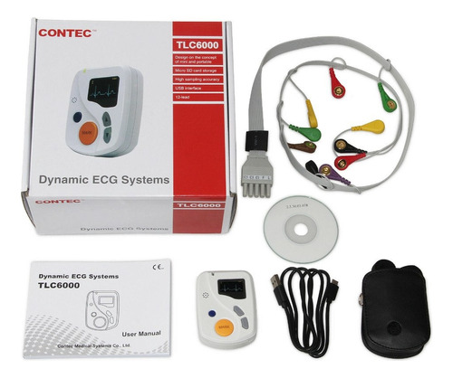 Holter Tlc6000 12 Canales Contec Dynamic, 12 Lead, 48 Horas 