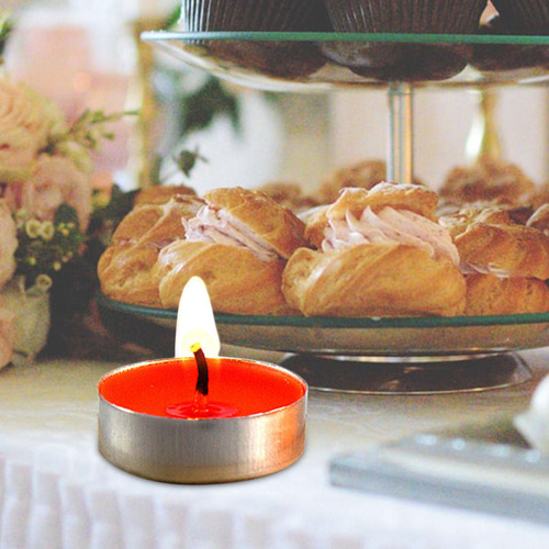 Velas Ligeras De Té 100 Piezas Juego De Velas Diy Rojo