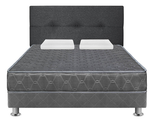 Juego Dormitorio Forli Acqua Gris 2plz + Sofá Cama