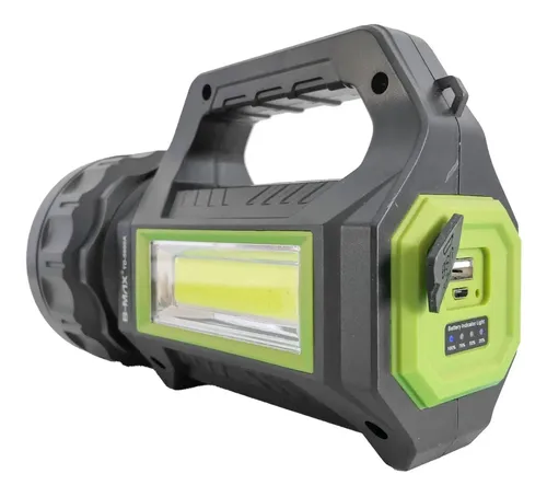 Lanterna Solar E Recarregável Com Led Td-5000a-10w-t6 Fluoreled