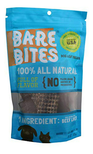 Botana - Bare Bites 100% All Natural Dried Beef Liver Dog An
