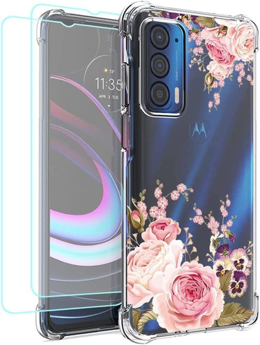 Funda De Telefono P/moto Edge 2021/moto Edge 5g + Vidrio- Rf