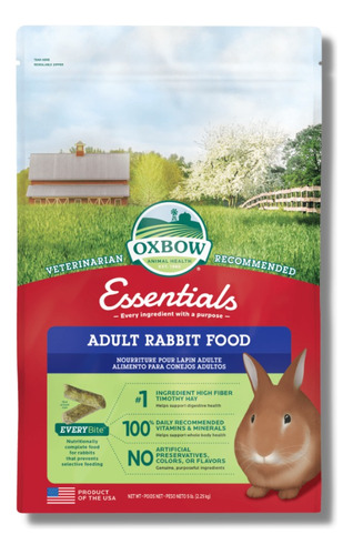 Essentials Adult Rabbit Diet 2,25 Kg Oxbow