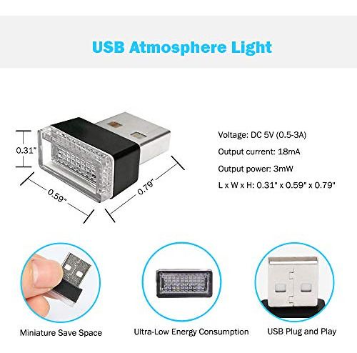 Mini Kit De Luces Led Para Ambiente Buknikis, Usb, Para Coch