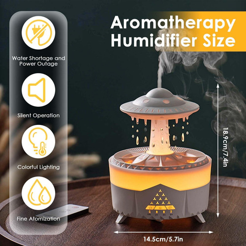 Humidificador De Nube De Lluvia Goteo De Agua, Difusor Con