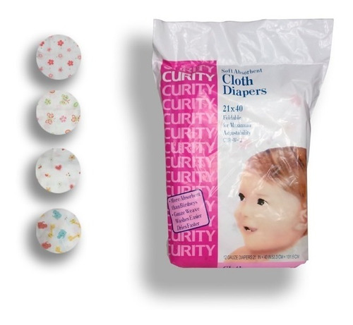 Pañal Curity Estampado Niño/niña X 12 Unidades