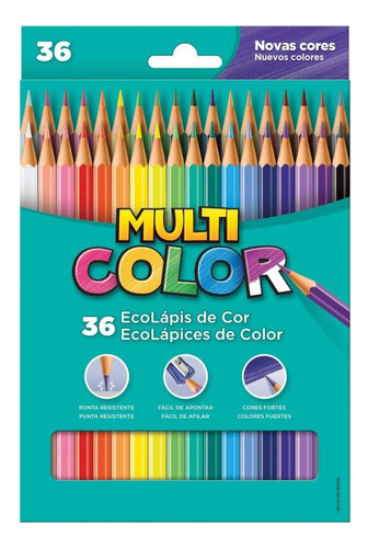 Ecolápis Cor Multicolor Super 36 Cores Faber-castell