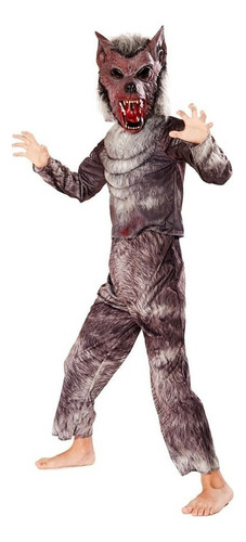 Disfraz De Halloween De Hombre Lobo 3d For Niños Con Máscara