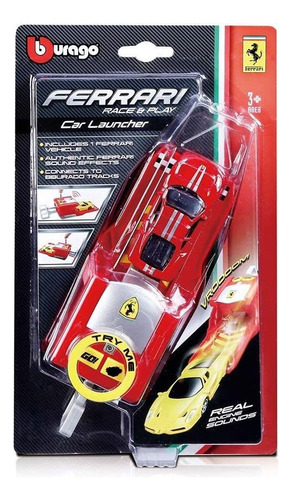 Lanzador Auto Burago + Ferrari 430 Race & Play Con Sonido 