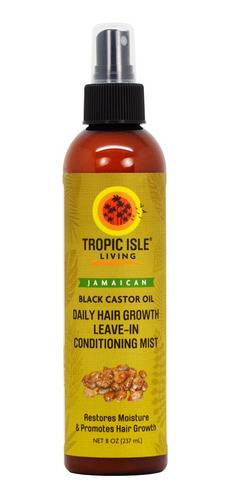 Tropic Isle Living Aceite De Ricino Negro Jamaicano Para El