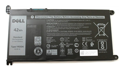 Bateria 100% Original Dell Yrdd6 42wh 11.4v Nueva Serie 5000