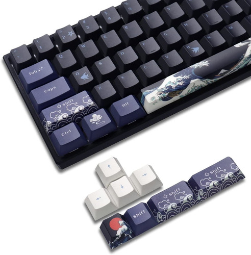 Teclas Pbt 60 Por Ciento, Great Wave Off Kanagawa - Tecla...