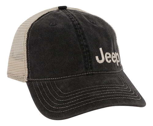 Gorra Trucker Jeep Garment Washed - Negro