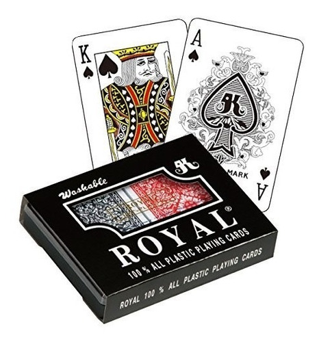 Juego De Naipes Poker Azul-rojo Jdl Royal En Stock Nuevo!
