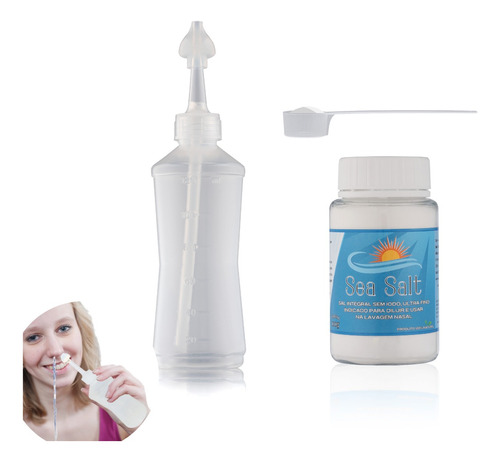 Kit Lavagem Nasal Infantil Sal Ultrafino + Dispositivo 125ml