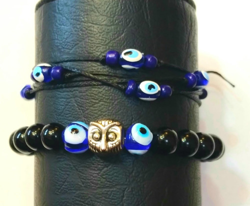 2pulseras De Hombre Ojo Turco Envidia Mal De Ojo De Turquía 