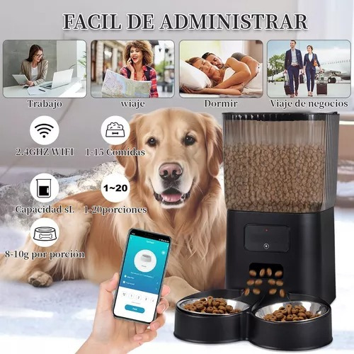 Dispensador Automático Alimentos Para Mascotas Doble Robot