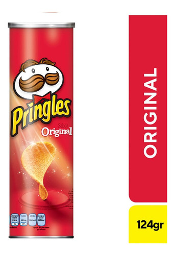 Pringles Original Papas Fritas Botana Bote 124g