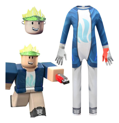 Disfraz Cosplay De Pocket Devs-roblox Disfraz De Actuación De Halloween Infantil