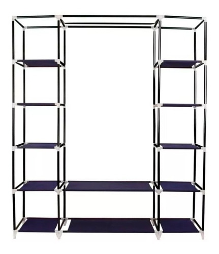Imagen 3 de 6 de Ropero Desmontable Y Transportable De Tela 150x45x175