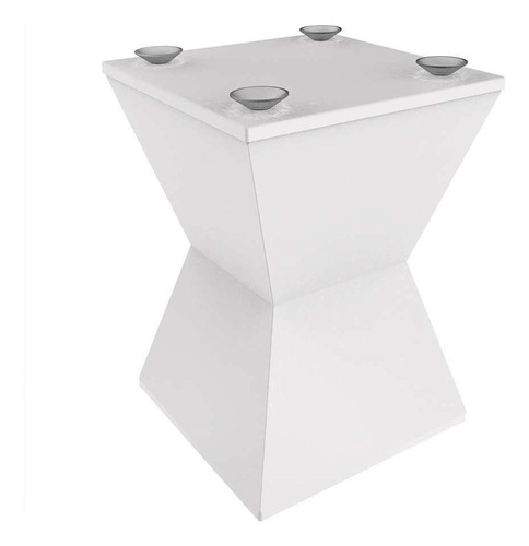 Base Para Mesa De Centro Quadrada Nitro Branca Cor Branco