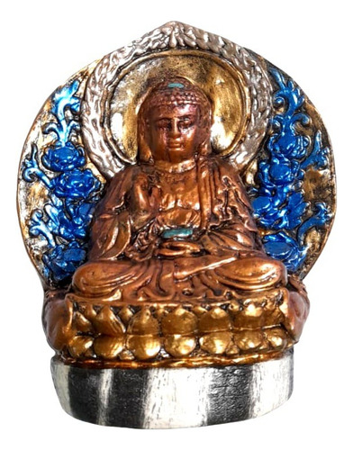 Buda Pared Pack Por 5 Unidades, Simil Piedra. Isisdala Art Dorado Oscuro
