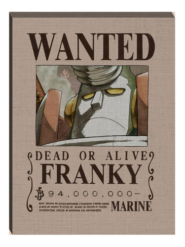 Cuadro Wanted Franky - One Piece - Gw041