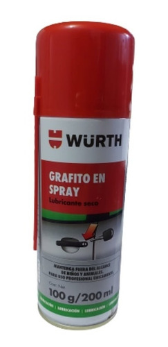 Imagen 1 de 1 de Grafito Spray Wurth Lubricante Llaves Candados