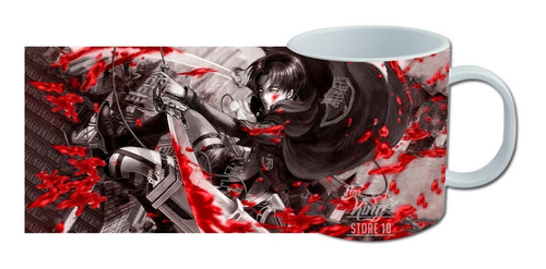 Taza, Ataque A Los Titanes, Levi Ackerman, Gamer, 330cc