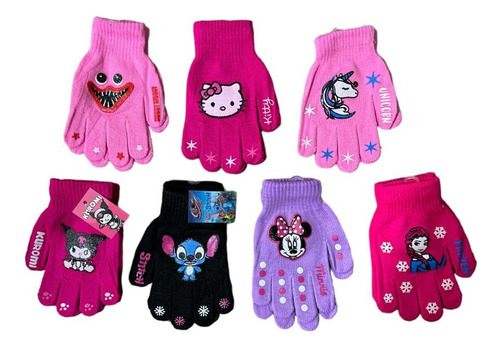 Guantes Infantiles Minnie Stitch Frozen Kuromi Hello Kitty