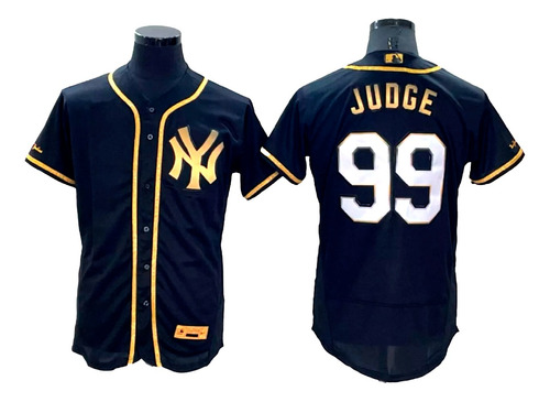 Camiseta Casaca Baseball Mlb Ny Dorada Judge 99 - L