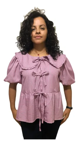 Blusas con moño al frente hotsell
