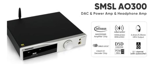 Amplificador De Potencia Smsl Ao300 Con Dac Mqa-cd Y 165w