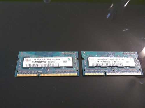Memorias Ram Para Macbook Ddr3 8500s Hynix 1gb 