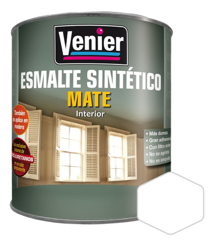 Esmalte Sintetico Mate Venier 3p | Negro O Blanco | 1lt