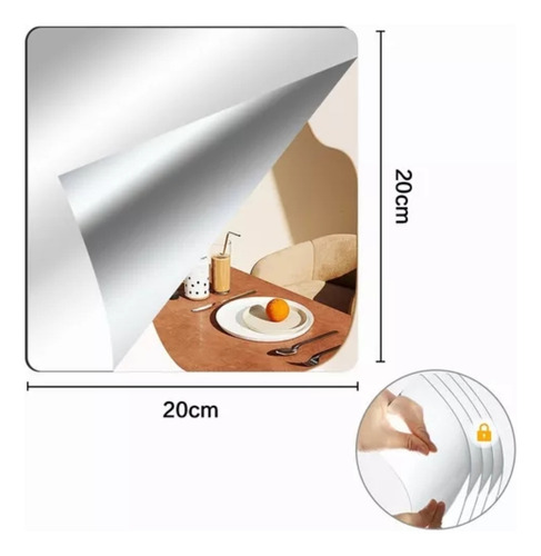 Hapemein® espejos Pared Adhesivo Acrílico Decorativos Instillable 8pc