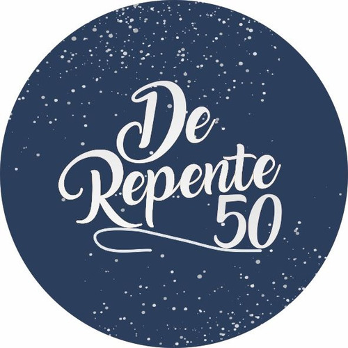  Painel Redondo Lona Festa De Repente 50 Anos Azul 1,50mt